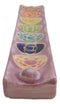 Ceramic Colorful Rainbow 7 Chakra Zone Colors Mandala Flowers Incense Holder