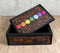 Metaphysical Rainbow 7 Chakra Zone Floral Scrollwork Tarot Cards Trinket Box