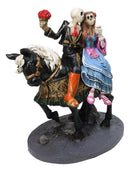 Day Of The Dead Our Special Day Skeleton Mariachi Couple On Black Horse Figurine