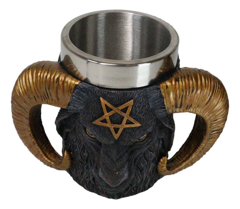 Wicca Occult Sigil Of Baphomet Pentagram Ram Horned Sabbatic Goat Mug 13Oz