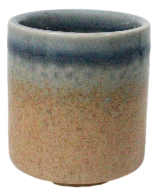 Set of 6 Artistic Blue River Sand Ao Nagashi Porcelain 1.25oz Ochoko Yuzu Cups