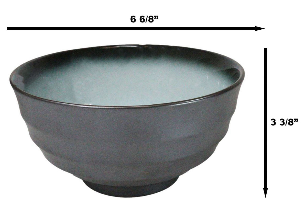 Pack Of 5 Blue Sky Seikai Art Ceramic Soup Salad Rice Donburi Poke Bowls 24oz