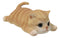 Adorable Resting Feline Orange Tabby Cat Kitten Magnetic Figurine 4.25"L