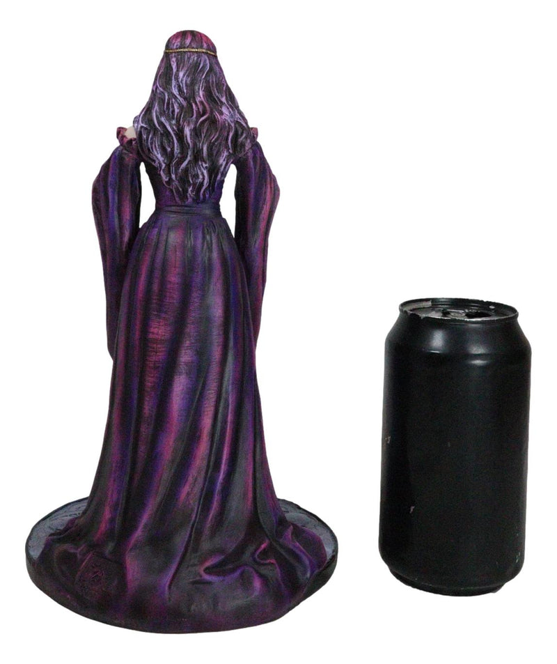 Fantasy Myths Legends Dragon Sorceress Witch With Scrying Crystal Ball Figurine