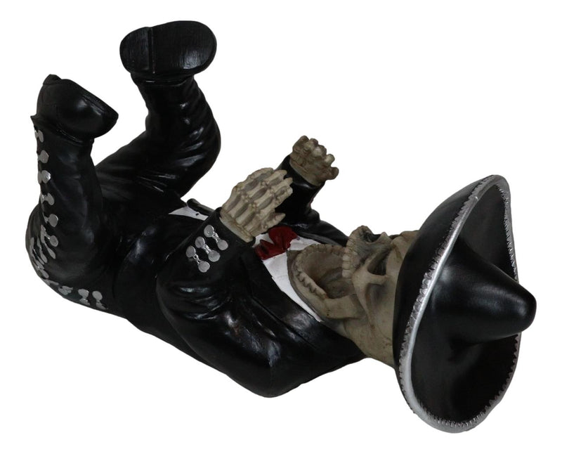 Ebros Gift Traditional Day of The Dead Skeleton Mariachi Wine Holder Figurine 11.25" Long