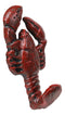 Set of 2 Cast Iron Red Nautical Cajun Creole Crawfish Lobster Tail Wall Hooks