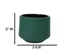 Green Modern Cylindrical Japanese Tetsubin Style Cast Iron Tea Cups Set of 4