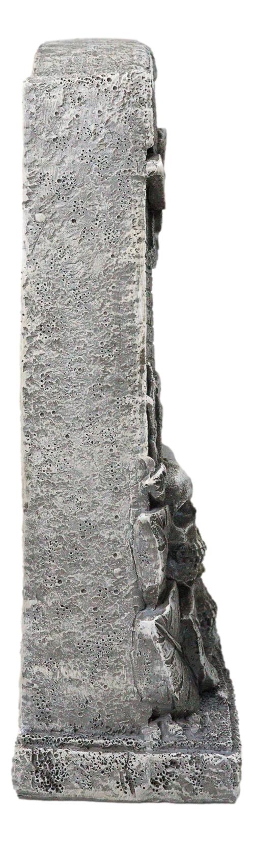 Ossuary Gothic Skulls Death Moths Graveyard Mortuary RIP Tombstone Figurine