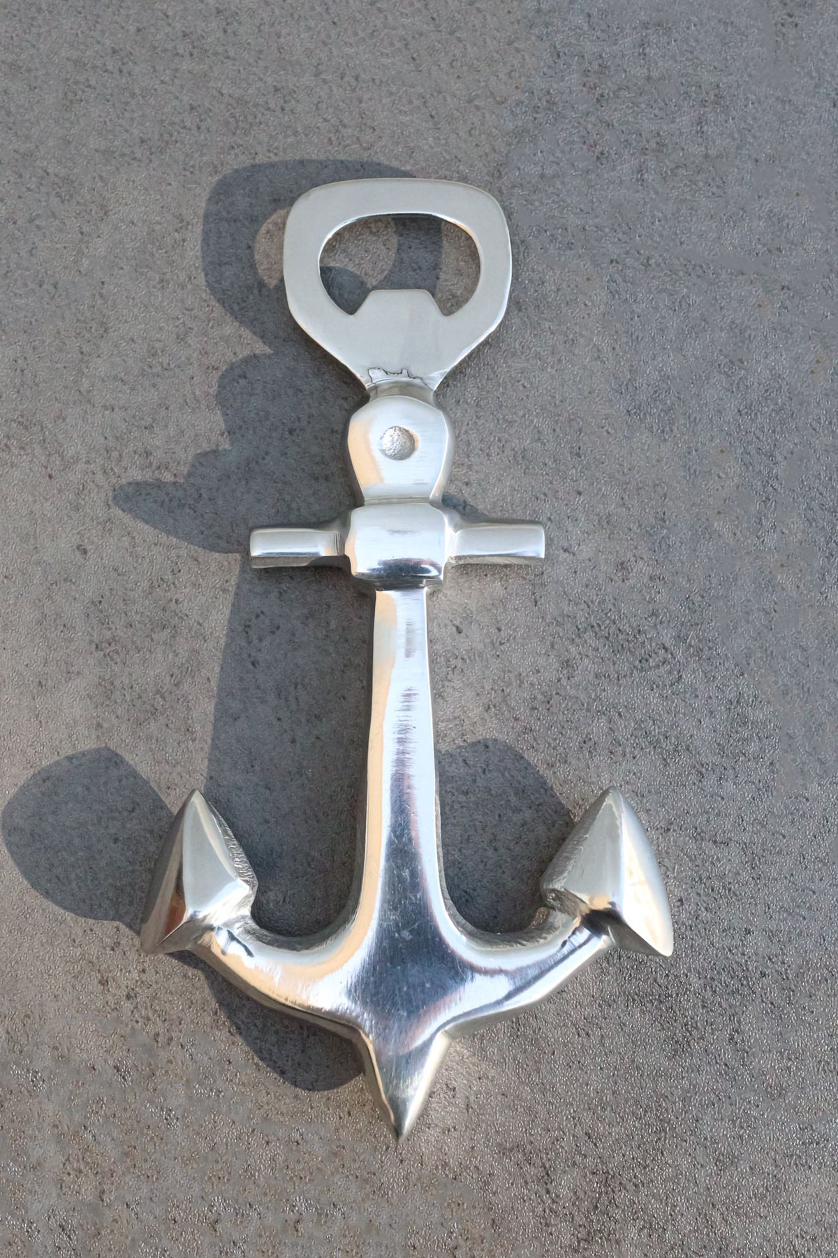 Aluminum Sleek Nautical Port Sailor Ship Trident Anchor Hand Bottle Opener