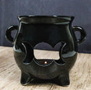 Wicca Witchcraft Triple Moon Black Cauldron Essential Oil Warmer Candle Holder