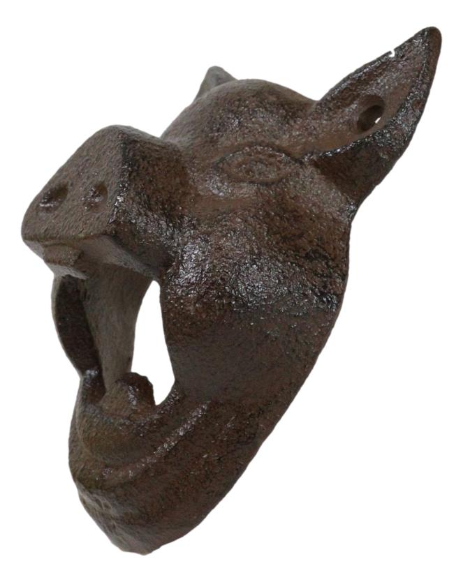 Pack Of 2 Rustic Western Farm Swine Porky Pig Head Wall Glass Bottle Cap Openers