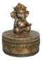 Yoga Ganapati Baby Ganesha In Meditation With Mandala Flower Decor Trinket Box