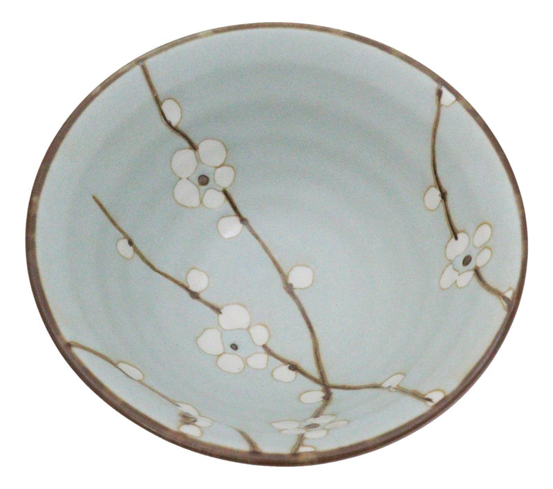 Made In Japan Ceramic Soushun Sakura Cherry Blossoms Rice Soup Bowls Set 12oz