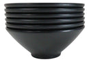 Pack Of 6 Black Silk Melamine Large Ramen Pho Soup Pasta Salad Mixing Bowls 50oz