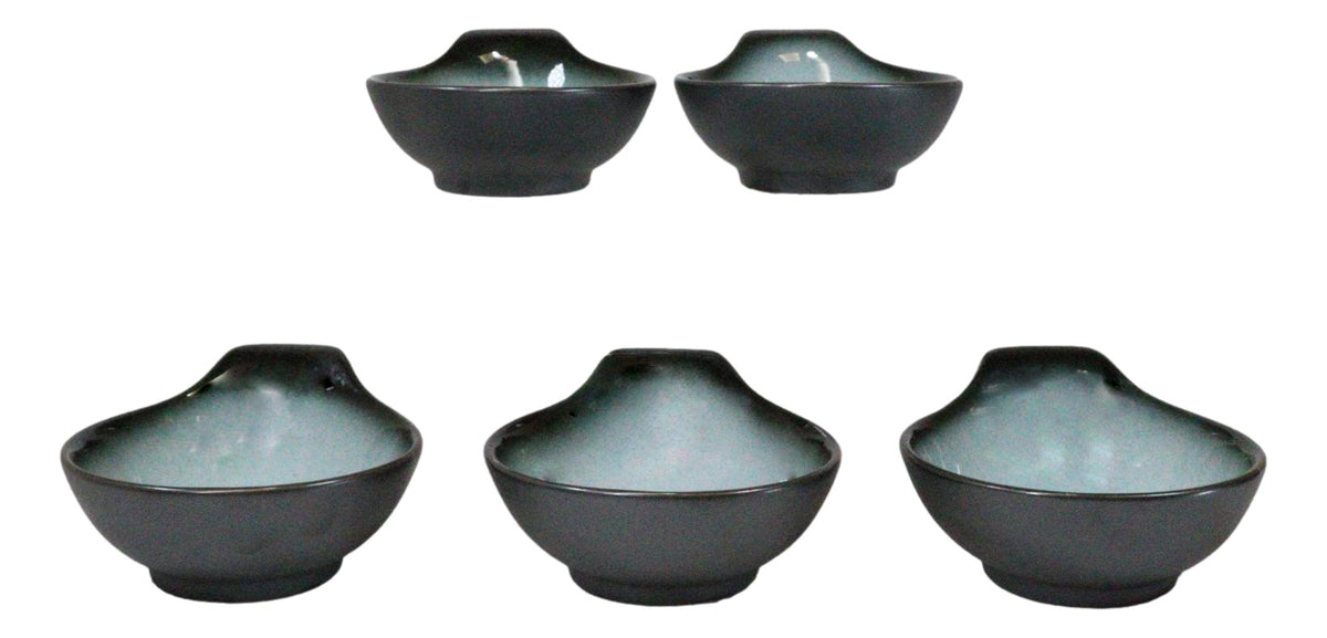 Pack Of 5 Blue Sky Stars Seikai Small Ponzu Miso Soup Bowls With Handle 5oz