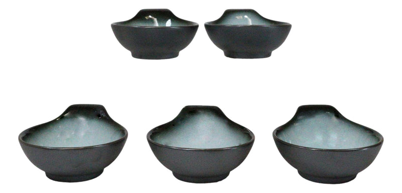Pack Of 5 Blue Sky Stars Seikai Small Ponzu Miso Soup Bowls With Handle 5oz