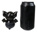 Black Onyx Drake Potion Pals Small Baby Dragon Imp Sitting in Cauldron Figurine