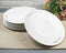 Set Of 6 Modern Yukino Hana Snowflakes Melamine Large Round Dinner Plates 11"D