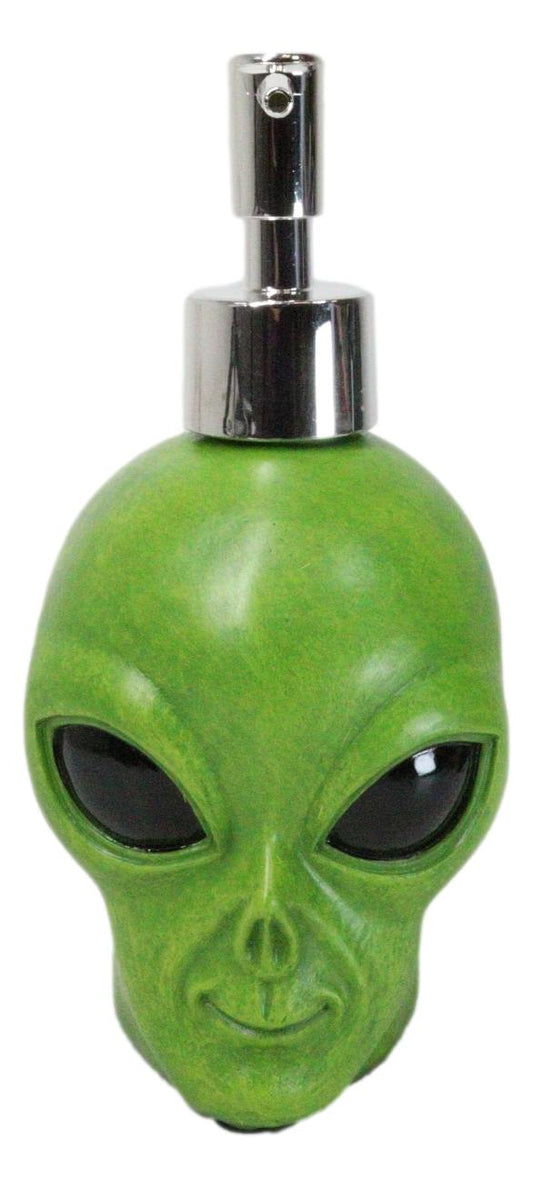 Green UFO Extra Terrestrial Roswell Alien Liquid Soap Or Lotion Pump Dispenser - Ebros Gift