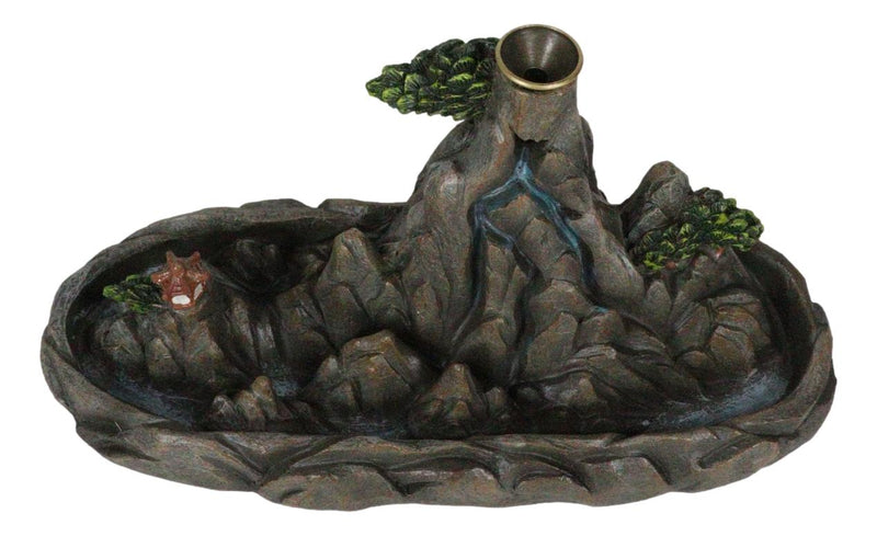 Feng Shui Zen Mountain Range Buddhist Pagoda Temple Backflow Cone Incense Holder