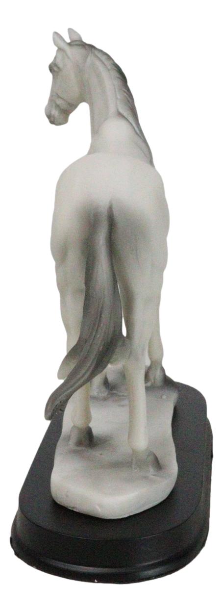 Equine Rare Breed Camarillo White Horse Steed Model Figurine On Base 6.25"L