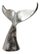 Rustic Vintage Aluminum Humpback Whale Tail Decorative Paperweight Figurine 7"H