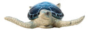 Marine Swimming Blue Shell Sea Turtle Decorative Jewelry Trinket Box Figurine
