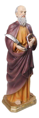 Apostle Of Jesus Martyr Saint Bartholomew Holding Knife Figurine 12" Series