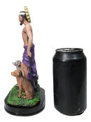 Catholic Saint Lazarus with Dogs and Sun Border Medal Figurine With Base 8"H