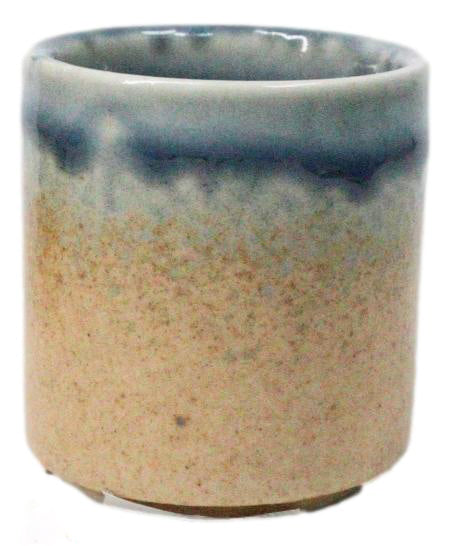 Set of 4 Artistic Blue River Sand Ao Nagashi Porcelain 1.25oz Ochoko Yuzu Cups