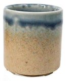Set of 4 Artistic Blue River Sand Ao Nagashi Porcelain 1.25oz Ochoko Yuzu Cups
