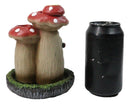 Fairy Garden Red 3 Toadstool Mushrooms Smoking Puffs Backflow Incense Burner
