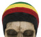 Gypsy Day of The Dead Rasta Skull With Beanie Hat Smoking Stash Wall Decor