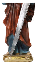 Christian Apostle Of Jesus Martyr Saint Simon The Zealot With Saw Figurine 8"H