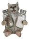 Full Moon Spice Lover Gray Wolf Pup Salt and Pepper Shakers Holder Figurine