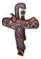 Country Western Rustic Horse Saddle Faux Tooled Leather Decorative Wall Cross