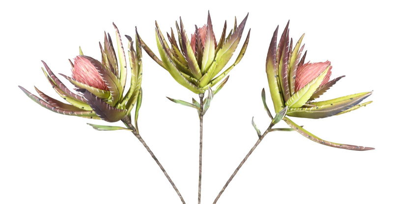 Set of 6 Realistic Artificial Botanica Faux Plants Thistle Fern Grass Leaf Stems