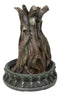 Amitabha Buddha Meditating Inside Tree Trunk Backflow Incense Burner Figurine