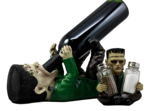 Dr Victor Frankenstein Wine Holder And Salt Pepper Shakers Holder Figurine Set