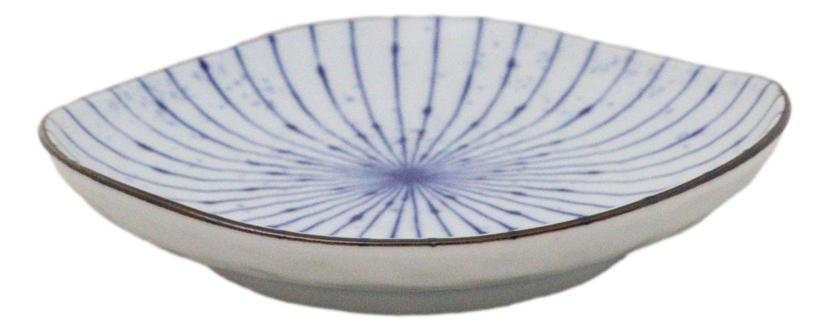 Pack Of 6 Fubuki Tokusa Made In Japan Round Flair Appetizer Shallow Bowls Plates