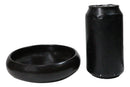 Pack of 6 Black Kokuyo Modern Round Appetizer Salad Banchan Deep Dish Plates 5"D