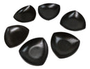 Set Of 6 Kokuyo Black Minimalist Appetizer Salad Triangular Deep Serving Plates