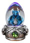 See No Evil Blue Wyrmling Dragon In Colorful LED Acrylic Glass Egg Figurine