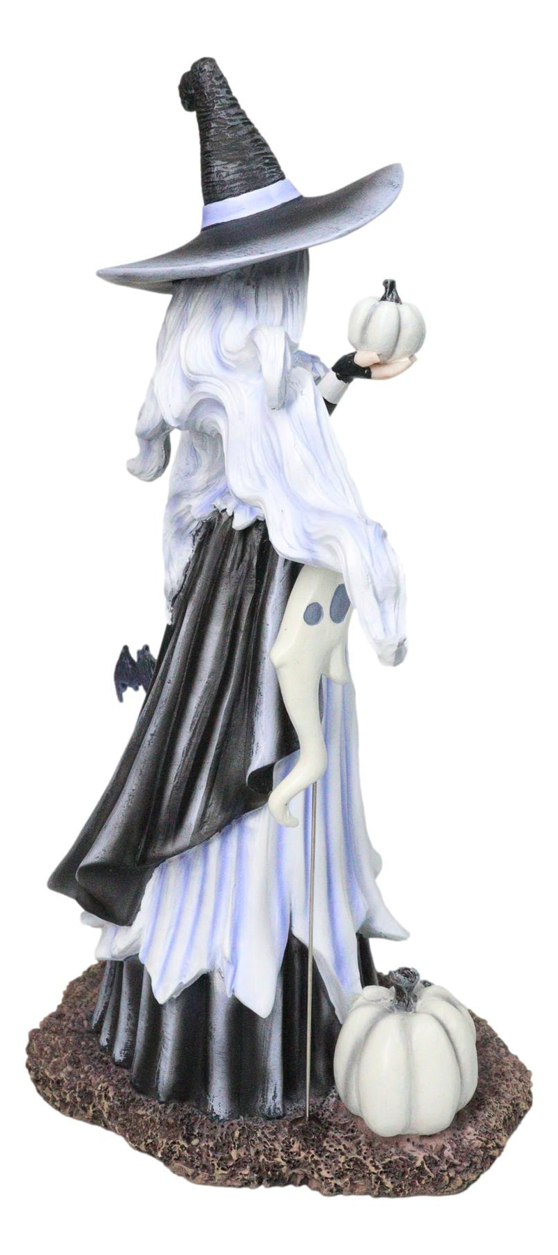 Fantasy Amy Brown Ghost Pumpkins Witch With Bat and Haunted Spirit Figurine