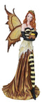 Large 18"H Fantasy Queen Bee Bumblebee Mother Fairy Carrying Honey Pot Statue
