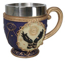 Gold And Purple Wicca Fortune Teller Chirology All Seeing Eye Tarot Tea Cup Mug
