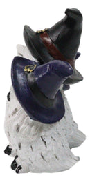 See Hear Speak No Evil Wise Mother Owl and Chicks With Witch Hats Figurine