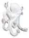 Nautical Marine Antique White Giant Octopus Multi Point Tentacles Wall Hooks