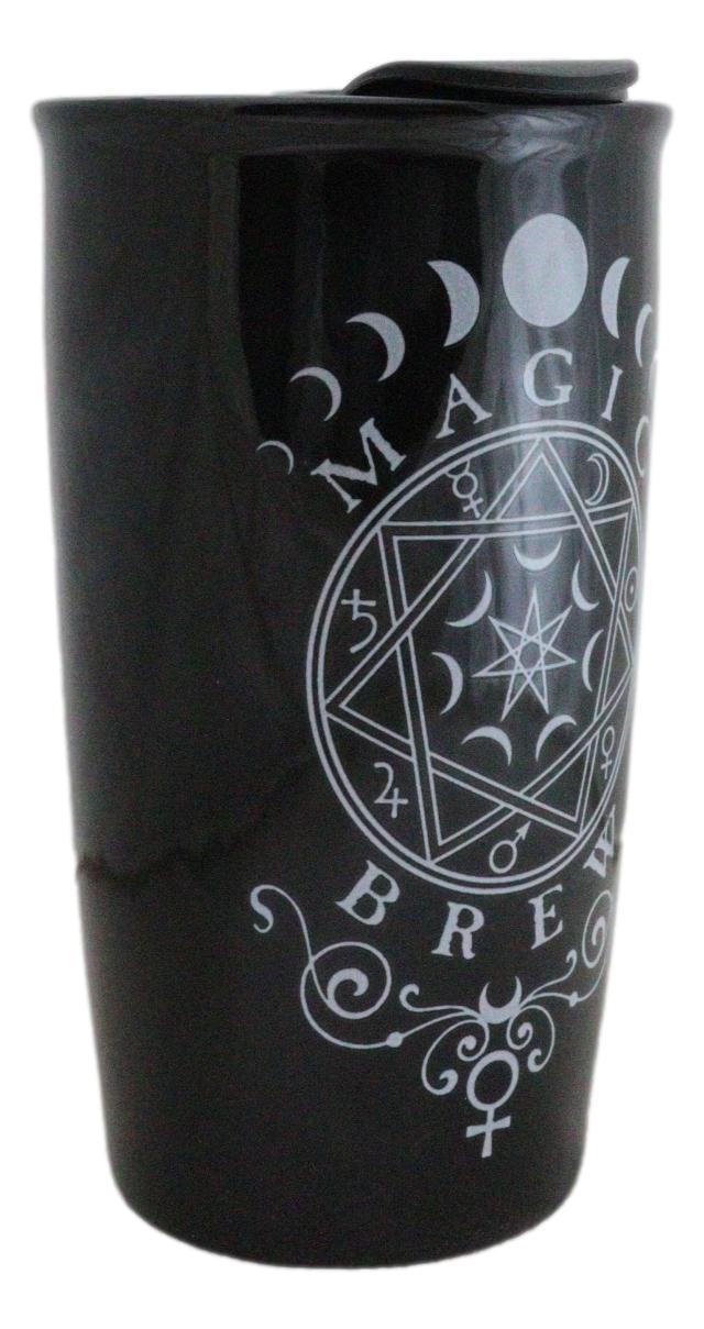 Wicca Witchcraft Phases Of The Moon Magic Brew Ceramic Travel Mug Coffee Tea Cup