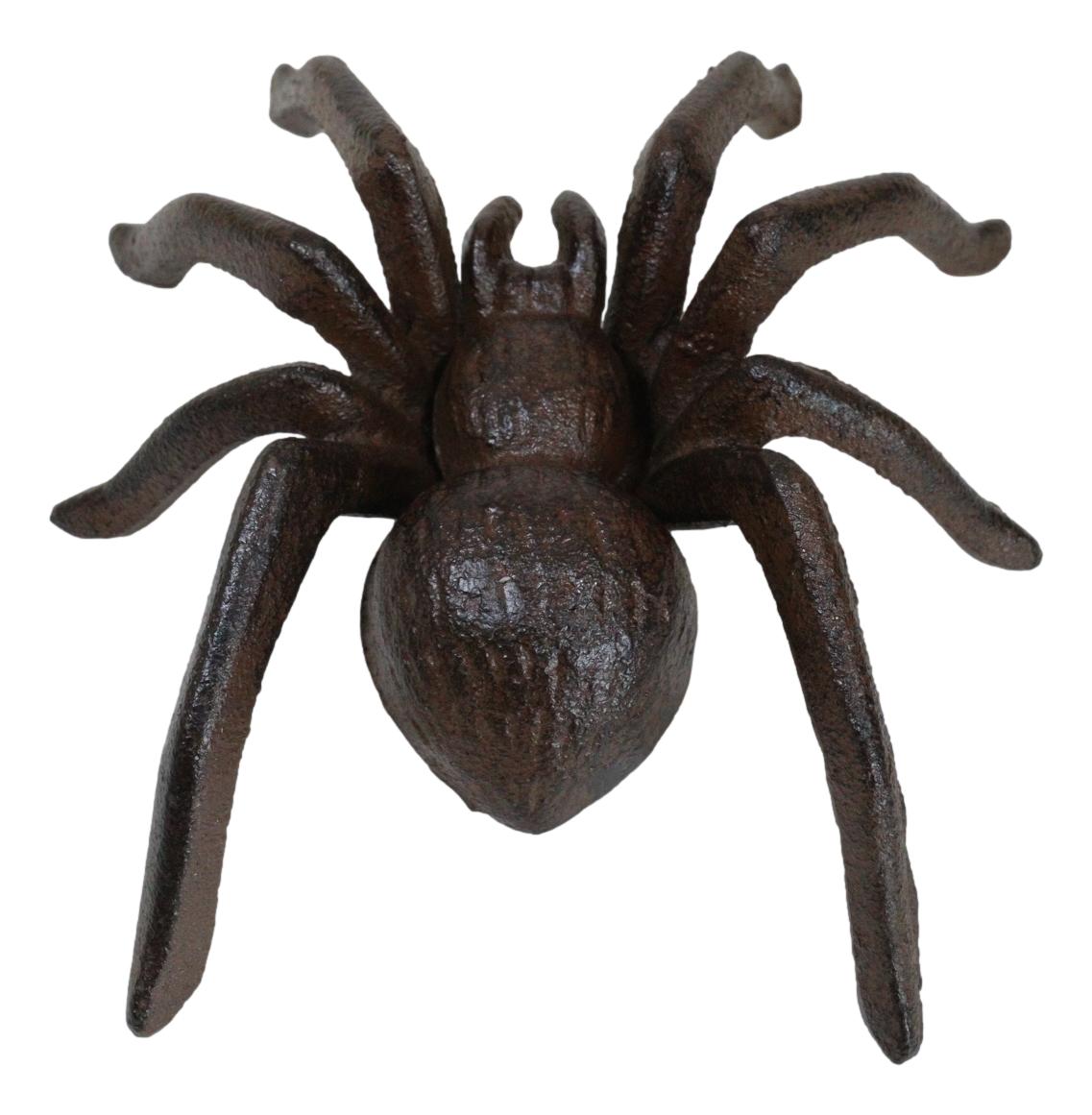 Cast Iron Bronze Finished Arachnid Spider Metal Wall Or Desktop Decor Sculpture